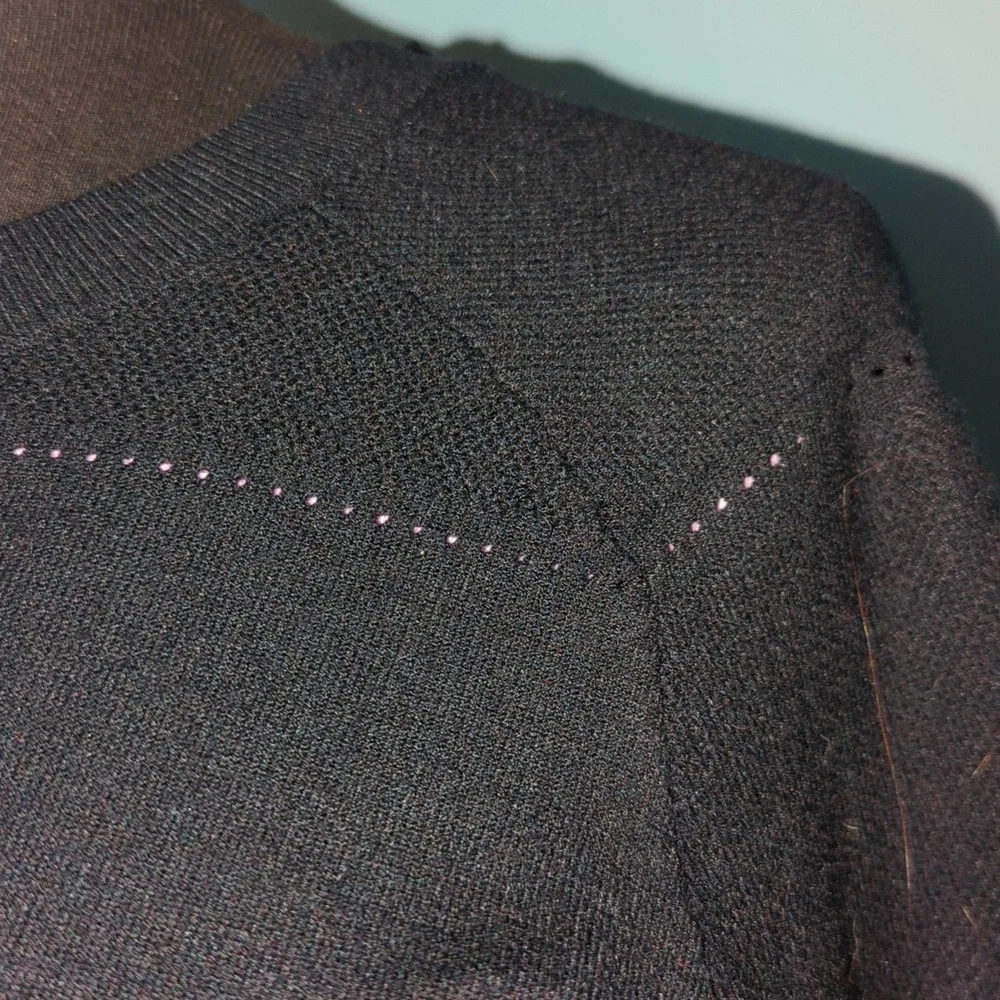 Theory Abner D Enchanted crew neck sweater, size large, black